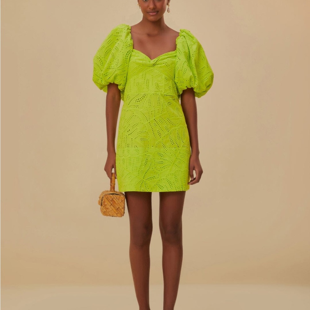 NWT Farm Rio lime green dress.